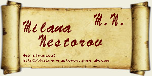 Milana Nestorov vizit kartica